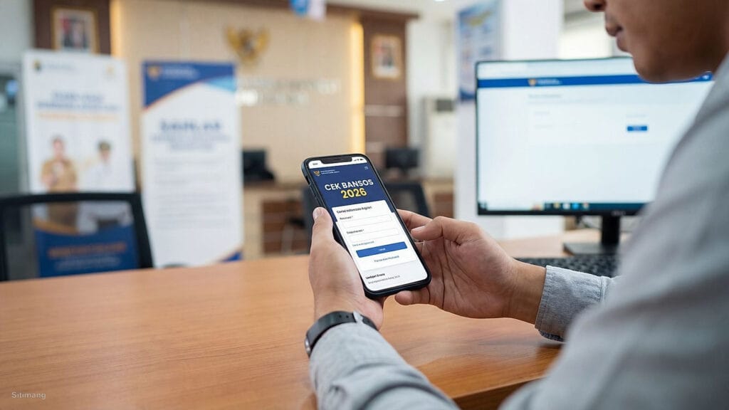 Ilustrasi Panduan Lengkap Cek Penerima Bansos 2026 Online dari HP, Gak Perlu Antre!