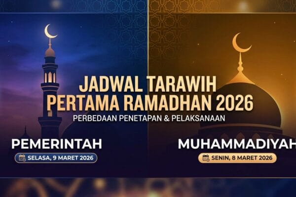 Jadwal Tarawih Pertama Ramadhan 2026, Versi Pemerintah dan Muhammadiyah